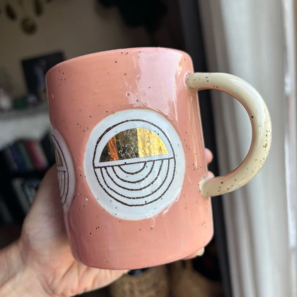 Anthropologie Cathy Trepocki Boho Geometric Patterned Ceramic Mug - Picture 6 of 7
